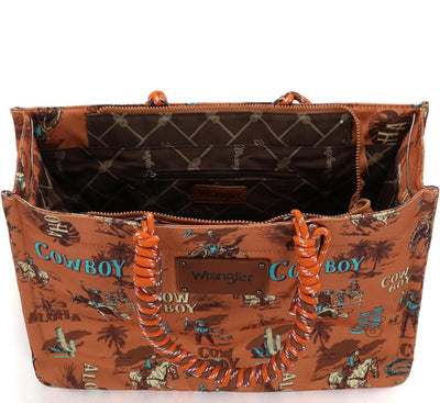 Wrangler® Aloha Cowboy Tote - Brown