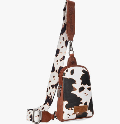 Wrangler® Cow Print Crossbody - Brown