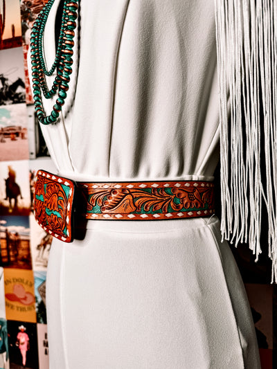 Western Oasis Tooled Belt