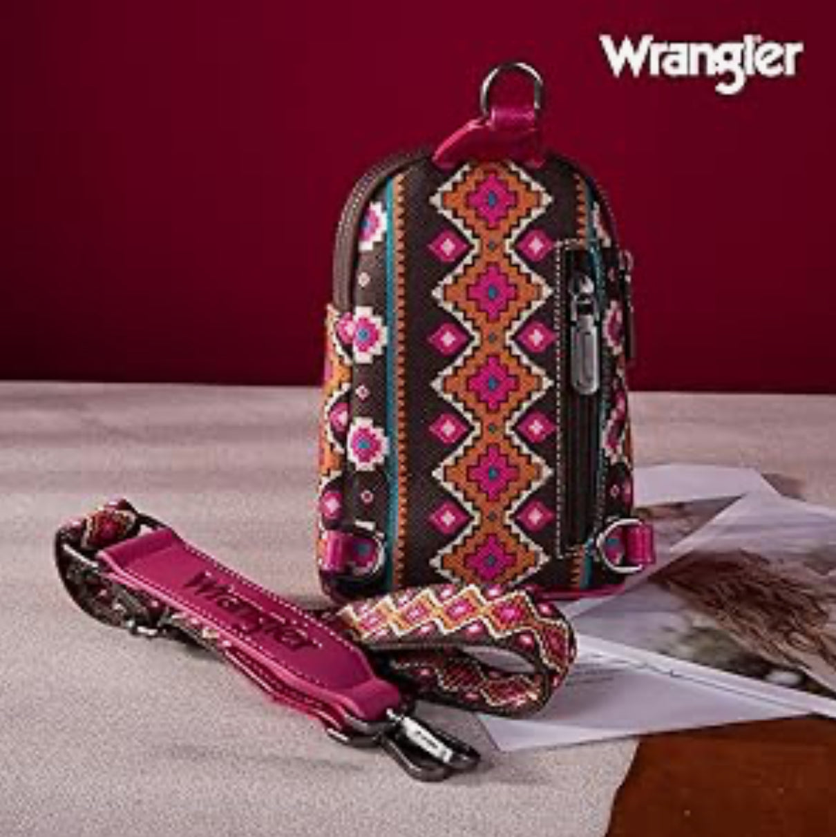 Wrangler® Sling Bag - Hot Pink