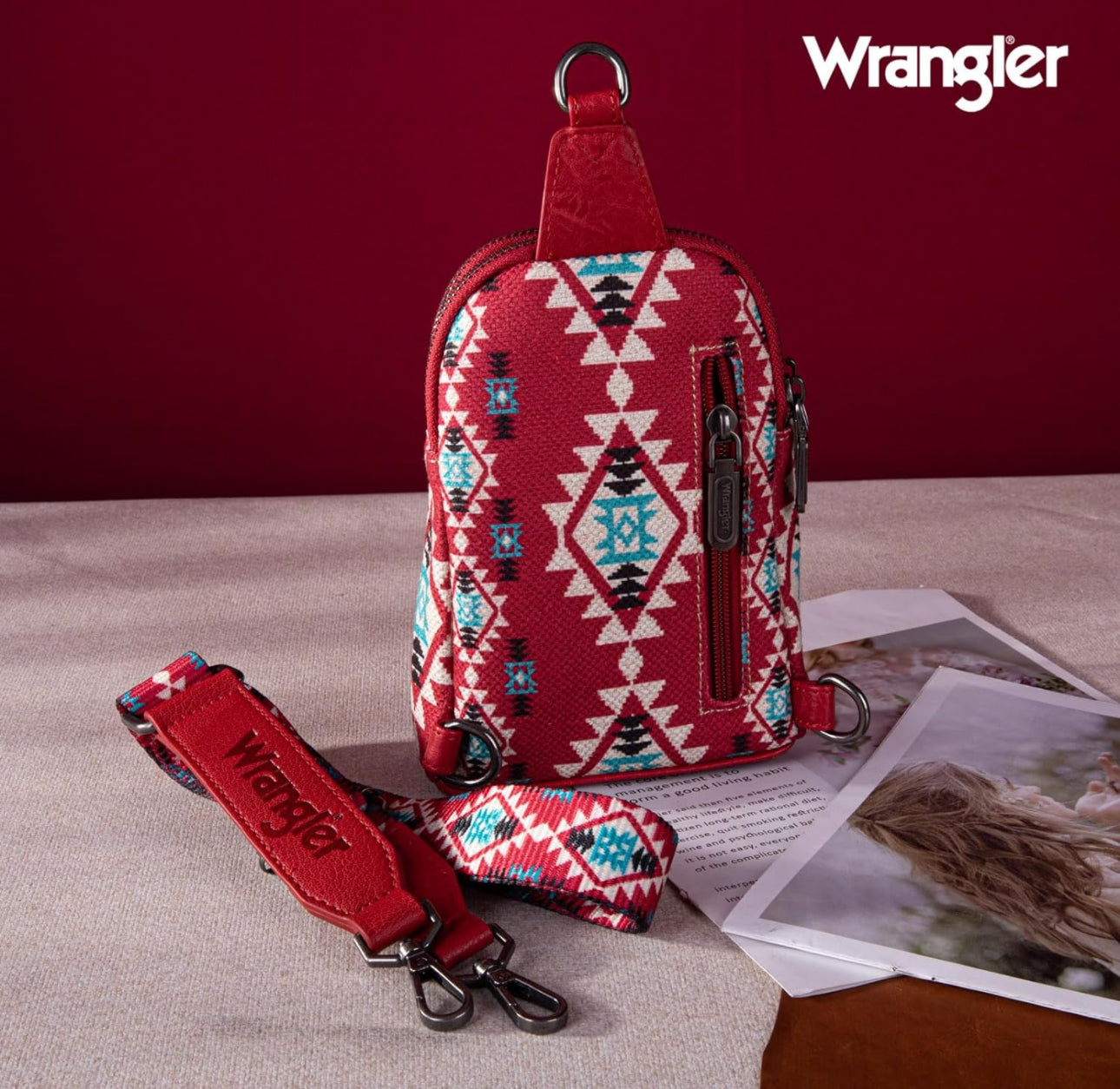 Wrangler® Sling Bag - Burgandy