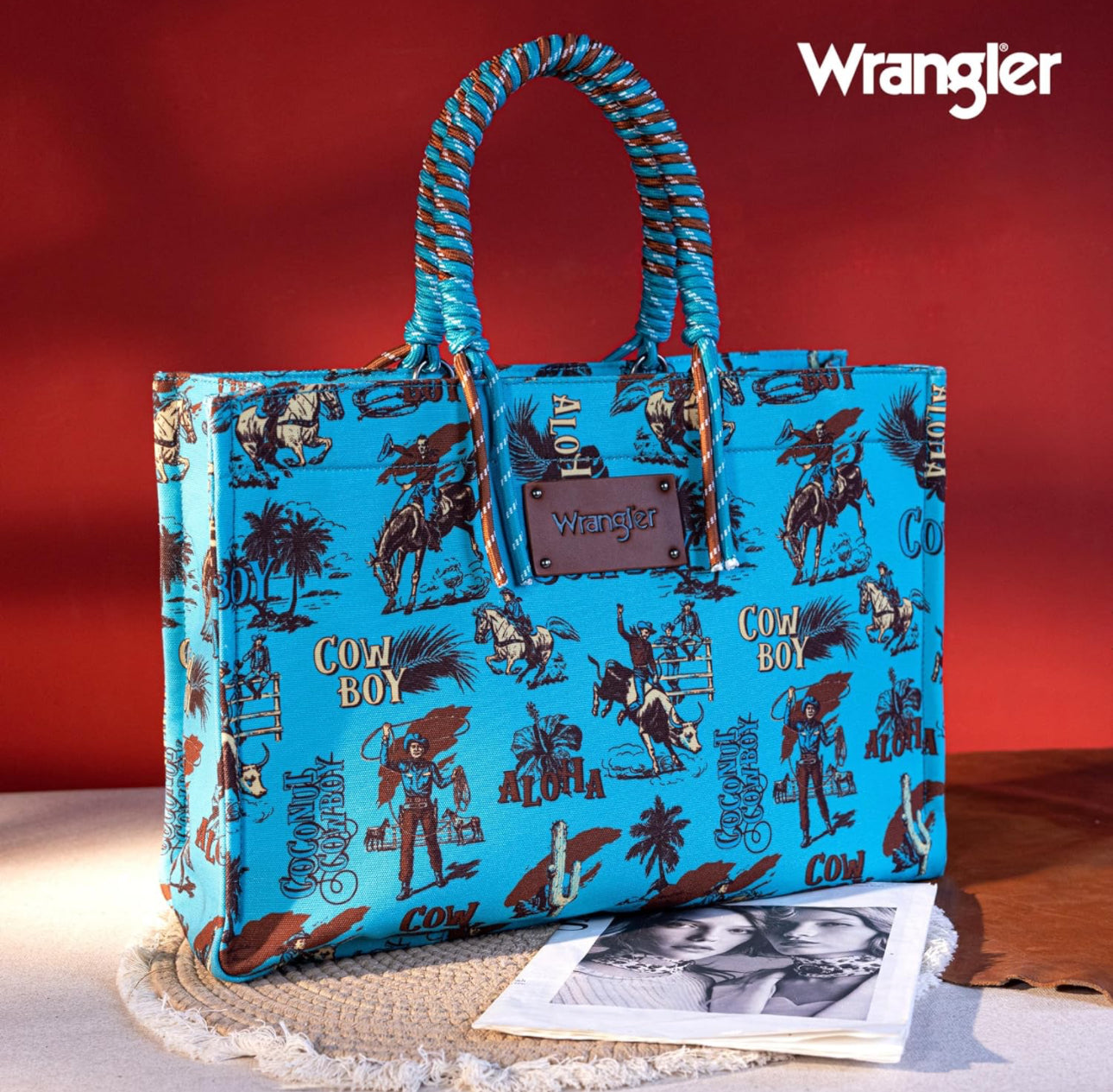 Wrangler® Aloha Cowboy Tote - Turquoise