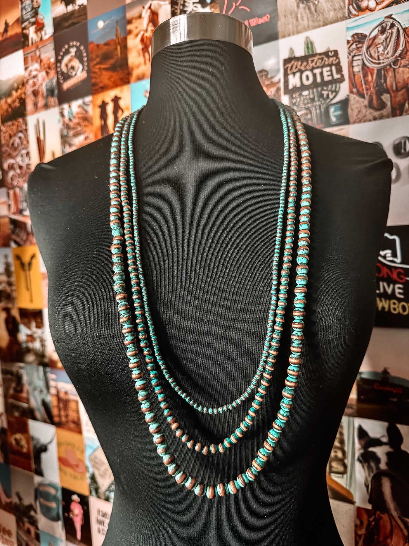Antiqued Navajo Pearl Necklace
