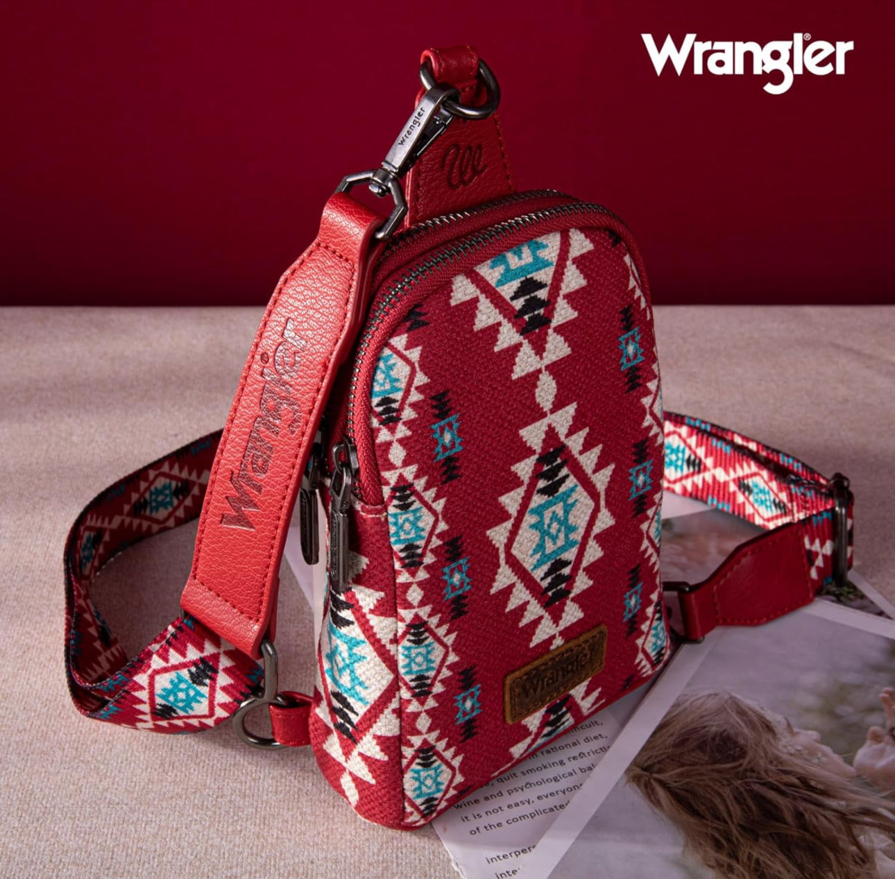Wrangler® Sling Bag - Burgandy
