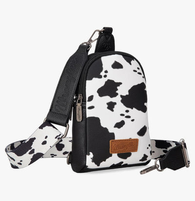 Wrangler® Cow Print Crossbody - Black