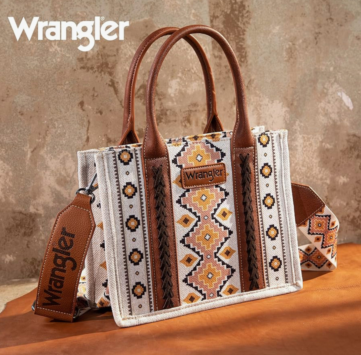 Wrangler® Aztec Tote - Angel White