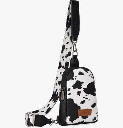 Wrangler® Cow Print Crossbody - Black