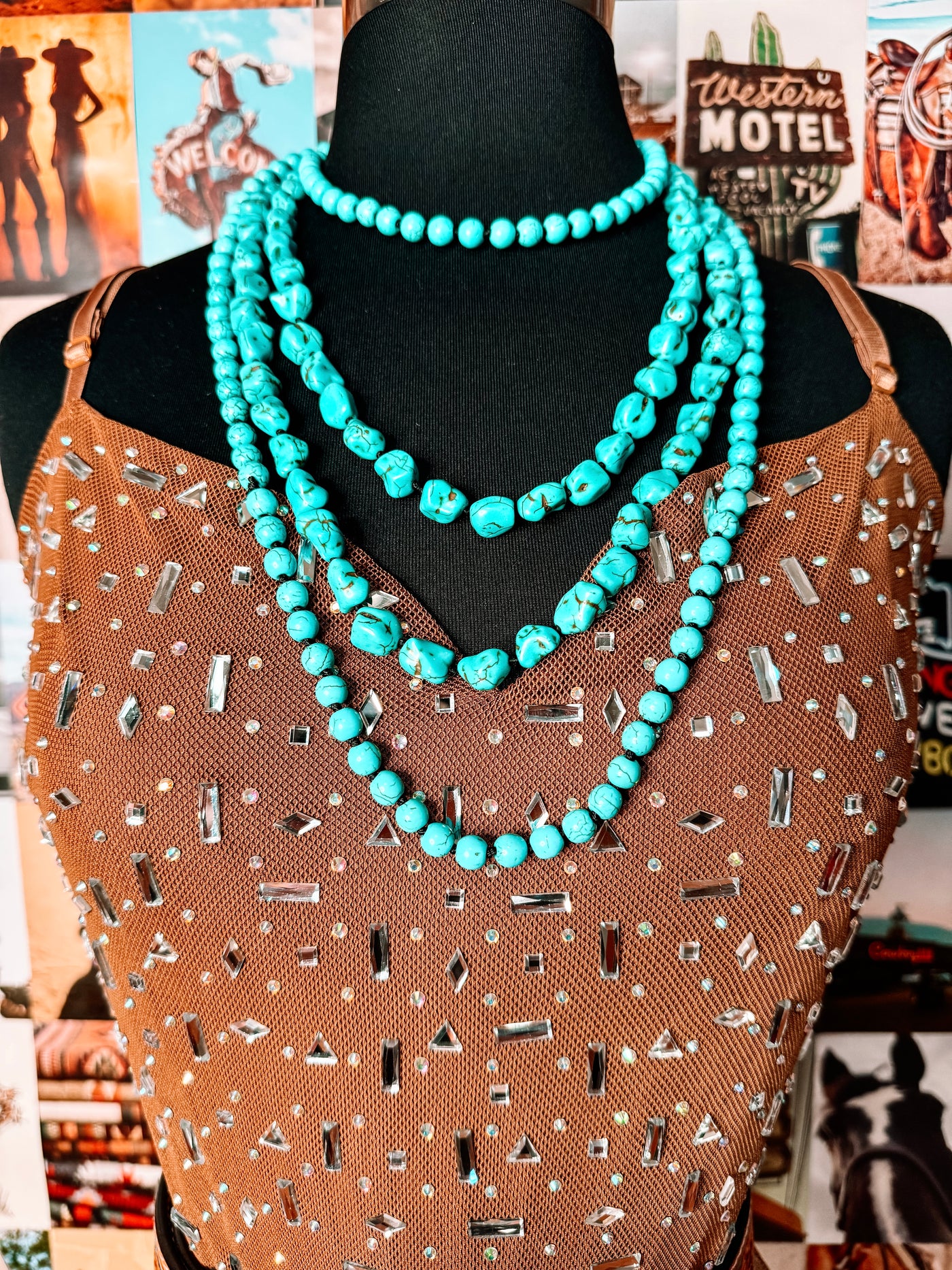 Stranded In Turquoise Necklace