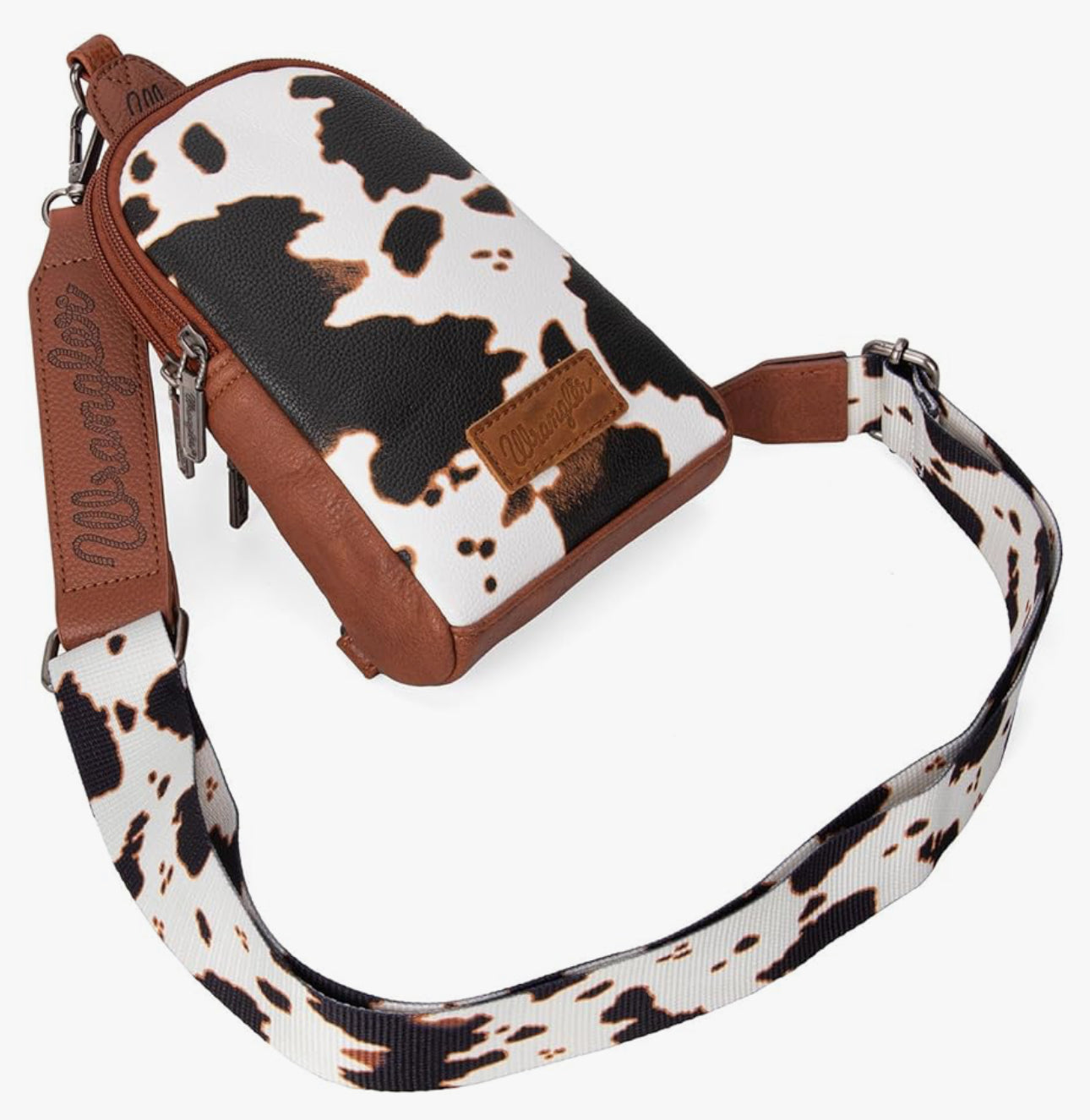 Wrangler® Cow Print Crossbody - Brown