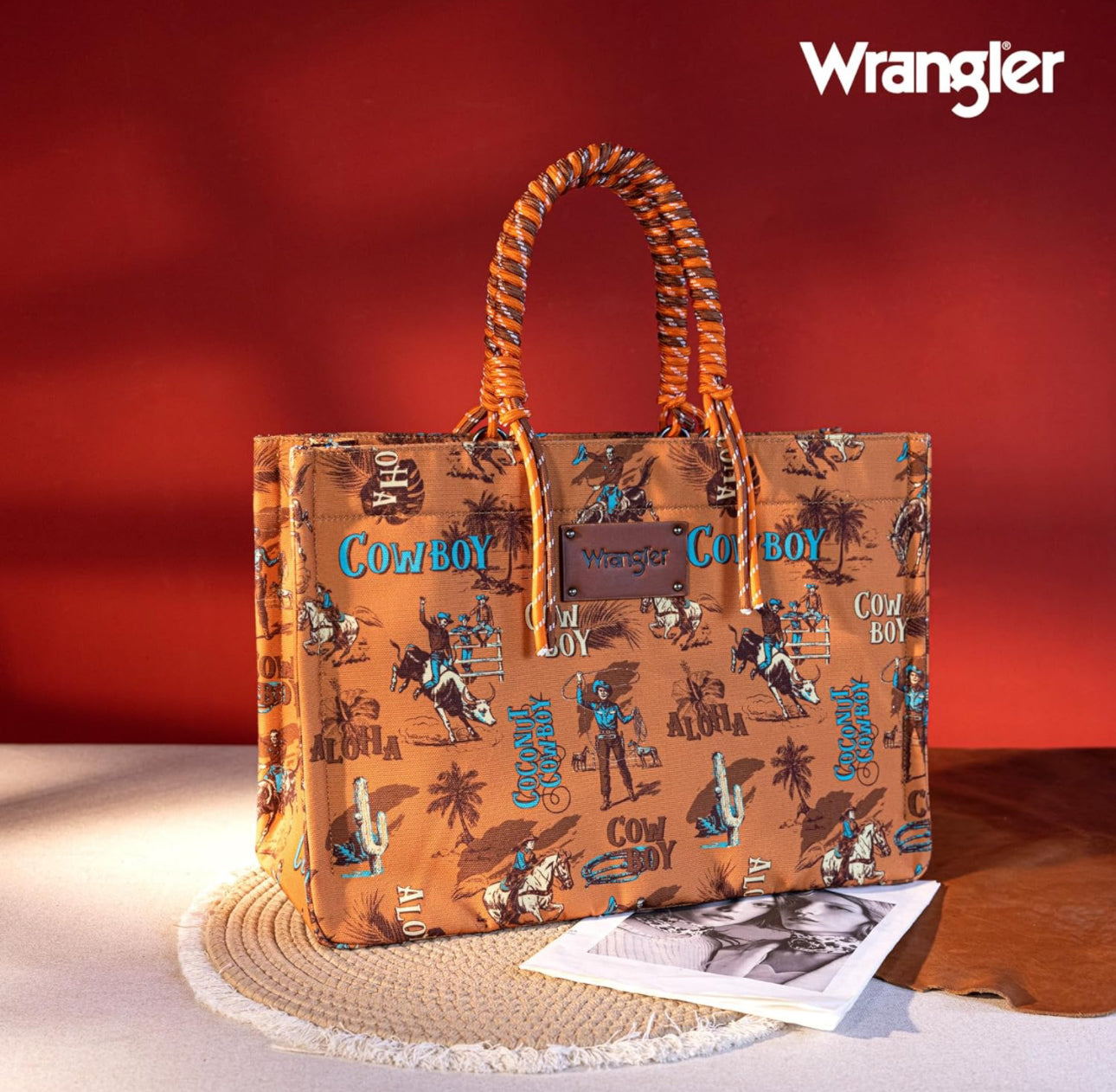 Wrangler® Aloha Cowboy Tote - Brown